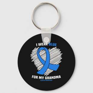 Wear Blue For My Grandma Alopecia Awareness Key Ring