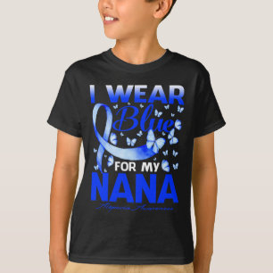 Wear Blue For My Nana Alopecia Awareness Butterfly T-Shirt