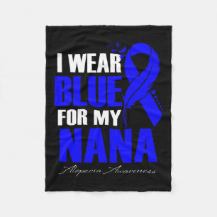 Wear Blue For My Nana Alopecia Feather Fleece Blanket