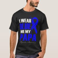 Wear Blue For My Papa Alopecia Feather