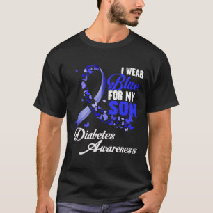 Wear Blue For My Son T1d Diabetes Awareness Blue R T-Shirt