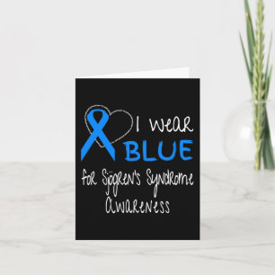 Wear Blue For Sjogren's Syndrome Awareness Ribbon  Card