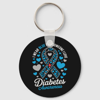 Wear Blue For Someone Love Type 1 Diabetes Key Ring
