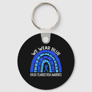 Wear Blue Rainbow For Ataxia Telangiectasia Awaren Key Ring