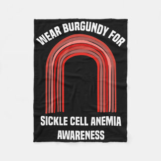 Wear Burgundy For Sickle Cell Anaemia Awareness 1 Fleece Blanket