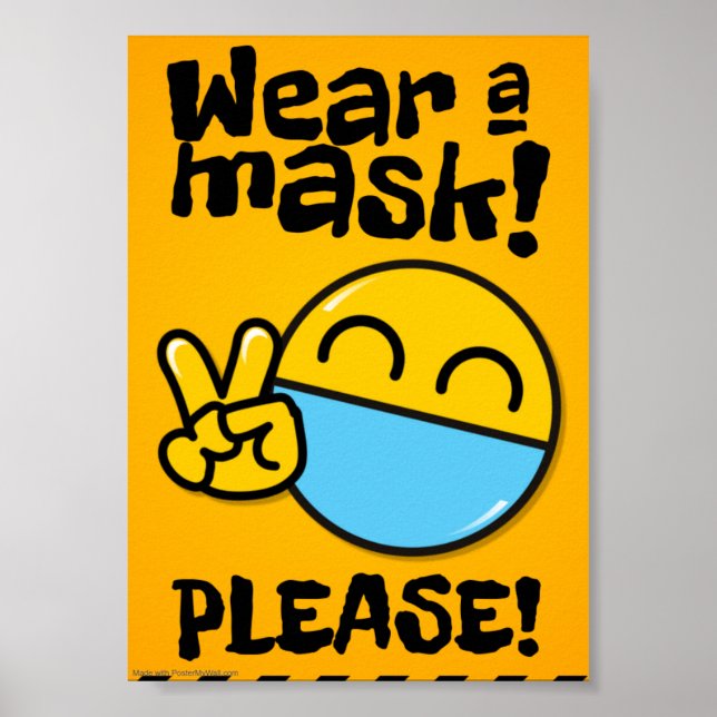 Wear face mask poster (Front)