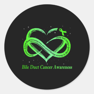 Wear Green For Bile Duct Cancer Awareness Warrior Classic Round Sticker