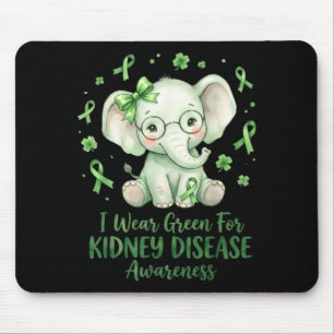 Wear Green for Kidney Disease Awareness Cute Mouse Pad
