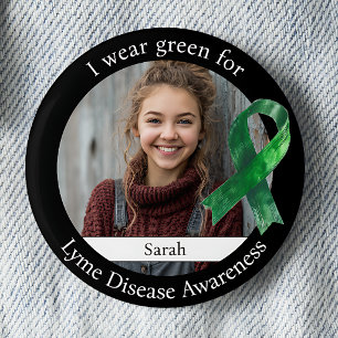 Wear Green for Lyme Disease Awareness Photo 6 Cm Round Badge