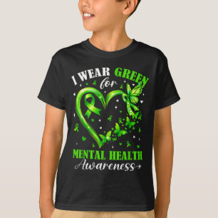 Wear Green For Mental Health Awareness Heart T-Shirt
