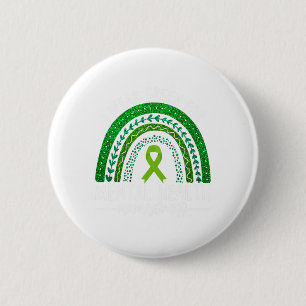 Wear Green For Mental Health Awareness Ribbon Rain 6 Cm Round Badge