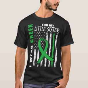 Wear Green Little Sister Kidney Disease Awareness T-Shirt