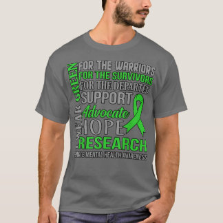 Wear Green Mental Health Awareness Supporter Graph T-Shirt