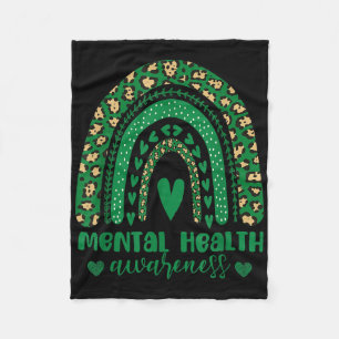 Wear Green Mental Health S,mental Health Awareness Fleece Blanket