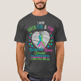Wear Green Teal Pink For Metastatic Breast T-Shirt