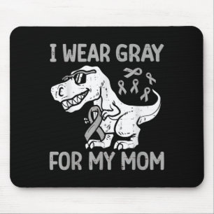 Wear Grey For Mum Dinosaur Brain Cancer Awareness Mouse Pad