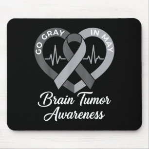 Wear grey in may strong warrior cancer brain tumou mouse pad