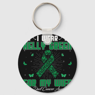 Wear Kelly Green For My Wife Bile Duct Cancer Awar Key Ring