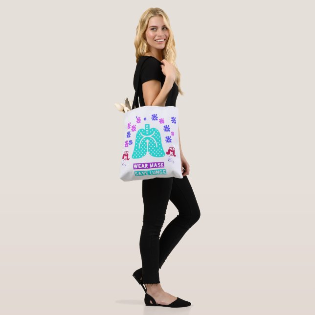 wear mask save lunge tote bag (On Model)