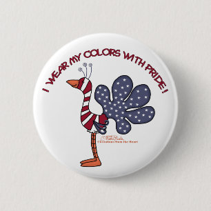 Wear My Colours with Pride 6 Cm Round Badge