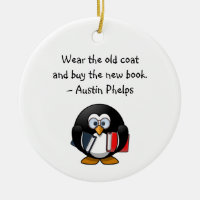 Wear Old Coat Buy Book Cute Funny Penguin Quote