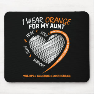 Wear Orange Aunt Multiple Sclerosis Apparel Ms Awa Mouse Pad