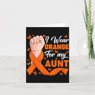 Wear orange for aunt leukaemia awareness month card