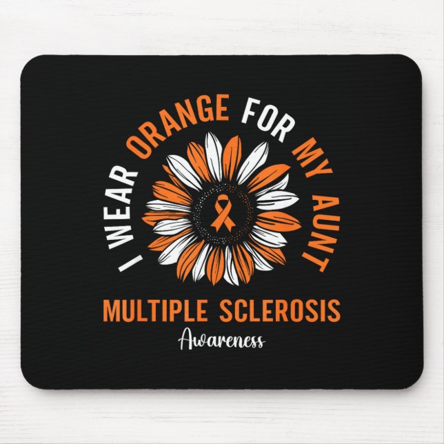 Wear orange for aunt multiple sclerosis awareness mouse pad (Front)