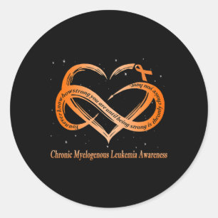 Wear Orange For Chronic Myelogenous Leukaemia Warr Classic Round Sticker