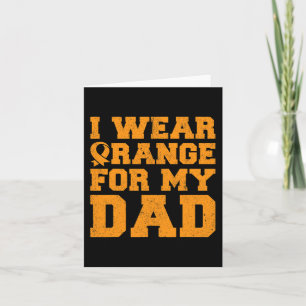 Wear Orange For Dad Leukaemia Awareness Cancer Dau Card