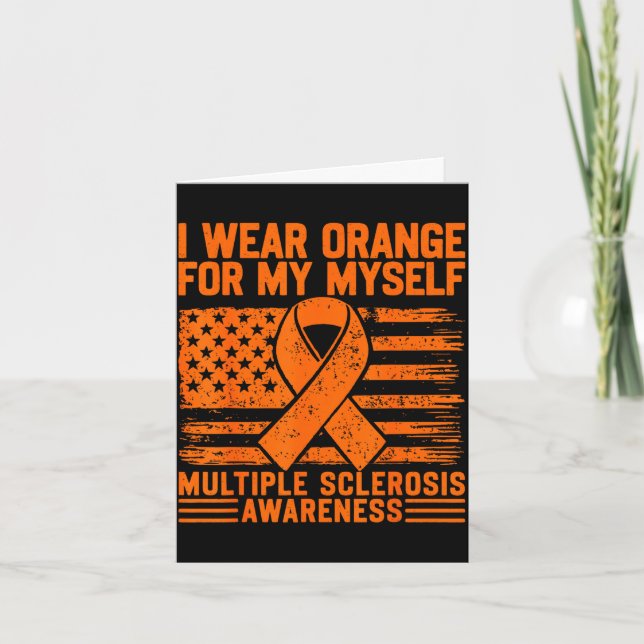 Wear orange for multiple sclerosis awareness card (Front)