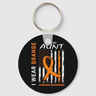 Wear Orange For My Aunt Leukaemia Awareness Americ Key Ring
