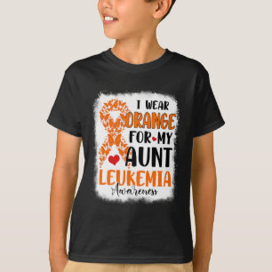 Wear Orange For My Aunt Leukaemia Awareness Month T-Shirt
