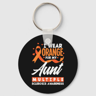 Wear Orange For My Aunt Multiple Sclerosis Awarene Key Ring