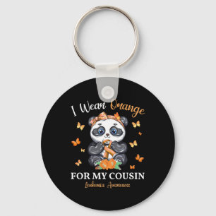 Wear Orange For My Cousin Leukaemia Awareness Pand Key Ring