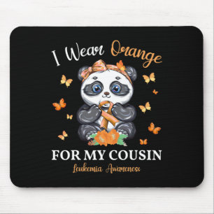Wear Orange For My Cousin Leukaemia Awareness Pand Mouse Pad