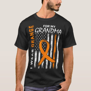 Wear Orange For My Grandma Leukaemia Cancer Awaren T-Shirt