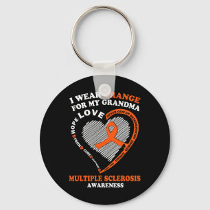 Wear Orange For My Grandma Multiple Sclerosis Awar Key Ring
