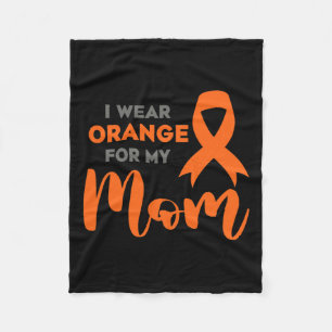 Wear Orange For My Mom Multiple Sclerosis Awarenes Fleece Blanket