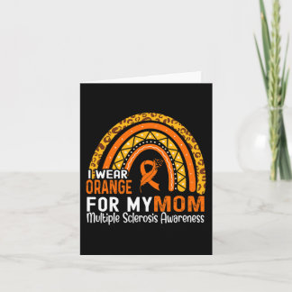 Wear Orange For My Mum Multiple Sclerosis Awarenes Card