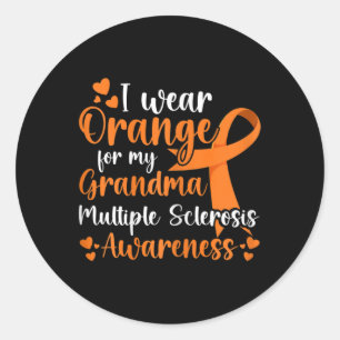 Wear Orange For My Sister Multiple Sclerosis Aware Classic Round Sticker