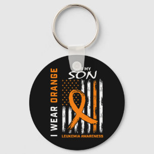 Wear Orange For My Son Leukaemia Awareness America Key Ring