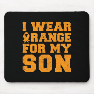 Wear Orange For My Son Leukaemia Awareness Cancer Mouse Pad
