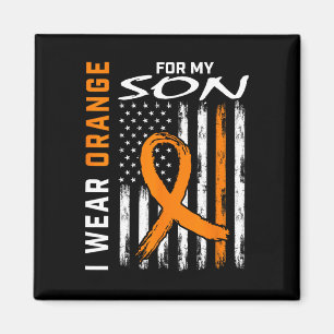 Wear Orange For My Son Leukaemia Cancer Awareness  Magnet