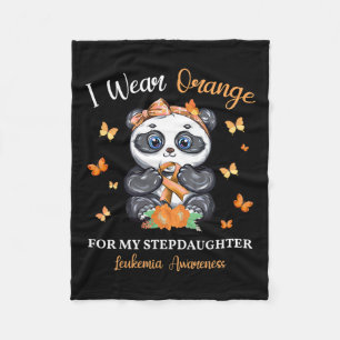 Wear Orange For My Stepdaughter Leukaemia Awarenes Fleece Blanket