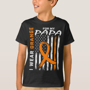 Wear Orange For Papa Leukaemia Cancer Awareness Us T-Shirt