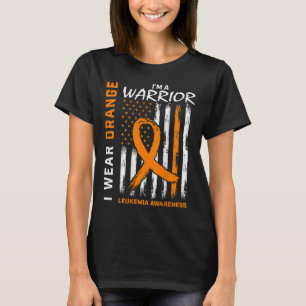 Wear Orange I'm A Warrior Leukaemia Awareness Amer T-Shirt