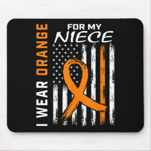 Wear Orange Niece Multiple Sclerosis Ms Flag Gifts Mouse Pad