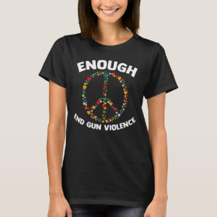 Wear Orange Peace Sign Enough End Gun Violence 17 T-Shirt