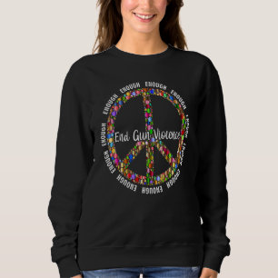Wear Orange Peace Sign Enough End Gun Violence Sweatshirt